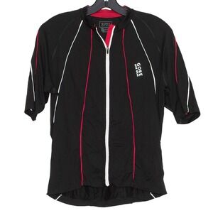 Gore Mens Cycling Jersey Bike Short Sleeve‎ Performance Zip Front Black Red XL